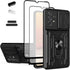 LMDAMZ Wallet Case for Samsung Galaxy A23, Credit Card Slot Sliding Door Hide Portable Design, Heavy Duty Double Layer Hybrid Cushioned Rubber Bum...