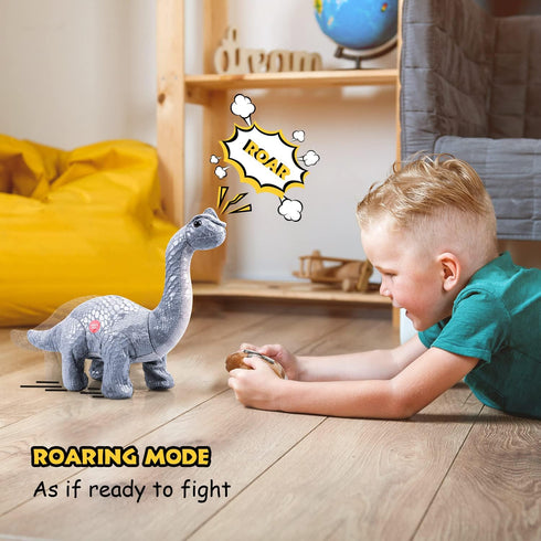 TOY Life Remote Control Dinosaur Toys for Kids 3 4 5 6 7+, Electronic Walking Dinosaur Toys, Brontosaurus Plush Dinosaur Toys, Dinosaur Stuffed An...