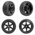 RC Station RC Drift Wheels and Tires Tyres 1/10 1/16 RC Wheels Preglued 4PCS 12mm Hex RC Wheels and Tires Tyres OD 2.58" with Foam Inserts for Tra...