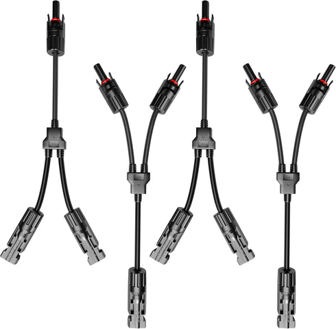 1000V DC Solar Y Branch Connectors PV Y Connector Solar y Branch Connector FMM+MFF for Parallel Connection Between Solar Panels(2Pairs)...