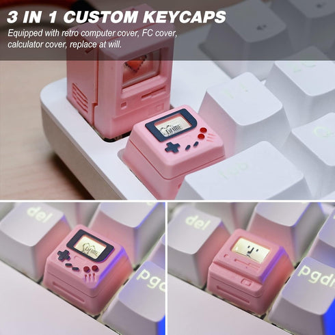 Custom Keycaps - Light Transmission Keycaps - Classic Retro Mechanical Backlit Keyboard Keycap. Suitable for Most MX Switches RGB PC Gamer Mechani...