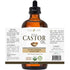 Castor Oil 4oz, USDA Certified Organic 100% Pure, Stimulate Growth for Eyelashes, Eyebrows, Hair. Skin Moisturizer & Hair Treatment Starter Kit...