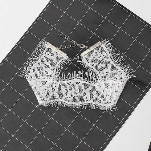 fxmimior Dainty Black and White Lace Punk Boho Choker Necklaces Minimalist Necklace Chain Jewelry for Women 2 Pcs...