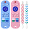 Baby Teether Toys, 2PCS Silicone Teething Toys, Remote Control Shape Teething Toys with 2PCS Pacifier Clip, Teething Relief Toys for Baby 3-24 Mon...