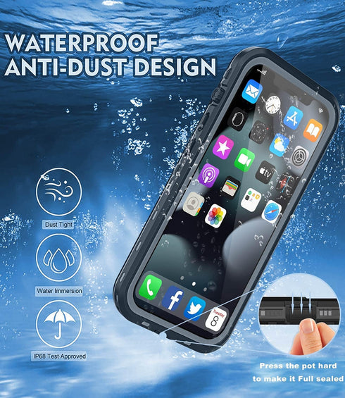 Design for iPhone 13 Pro Max Waterproof Case, Shockproof Dustproof Phone Case with Built-in Screen Protector, Full Body Protective case Cover 6.7'...