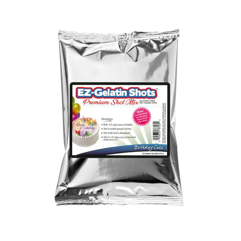 Birthday Cake Jello Shot Mix 6.78 oz - Premium Gluten-Free Jello Mix for Tasty Jello Shots - Easy to Make EZ Gelatin Powder Mix for Jello Shots - ...