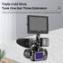 ULANZI PT-12 Camera Hot Shoe Extension Bracket with Triple Cold Shoe Mounts for Microphone LED Video Light, 1/4'' Screw for Magic Arm, Aluminum Sh...