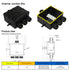 IP68 External Junction Box, 4 Way Plug Line Outdoor Electrical Box, M25 Coaxial Cable Connector Wire Range 4 to 14mm, Cable Box Enclosure for Trai...