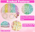 Wavlakth 600Pcs Mermaid Charm DIY Beads for Jewelry Making, Acrylic Heart Star Round Kandi Beads Assorted Plastic Pastel Beads Kit for Girls DIY C...