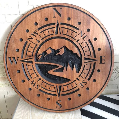 12 Pcs Compass Anchor Stencil, Plastic Reusable Nautical Stencils Compass Rose Stencil Anchor Compass Stencils Template for Painting Wood, Walls, ...