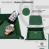 Saffiano PU Leather Travel Valet Tray Organizer in Swiss Green - Catchall Tray Storage Organizer For Bedside, Desk, or Vanity for Jewelry, Keys, P...
