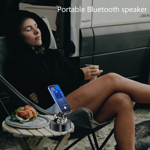 Bluetooth Speaker with Wireless Charging and Cell Phone Stand,Portable Bluetooth Speakers for iPhone/iPad/Samsung Galaxy,HD Surround Sound Perfect...