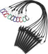 30 Sets Leash Pen Silicone Lanyard 24'' Spring Snap Hook Safety Neck Strap Pen with Refills for Notebook(Black)...