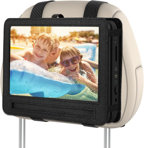 Car Headrest Mount Holder Strap Case for Swivel & Flip Style Portable DVD Player -Suitable for 10 Inch to 10.5 Inch Screen...