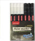 ZEYAR White and Black Acrylic Paint pen, Water Based, Set of 7, Extra Fine Point, Great for Rock Painting, Ceramic, Glass, Wood and smooth surface...