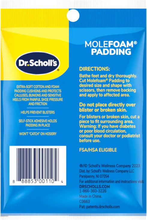 Dr. Scholl's Molefoam Padding 2 Each (Pack of 4)...