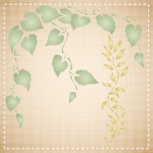 Leaf Stencil, 3.25 x 4 inch - Leaves Vines Stencils for Painting Cards...