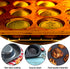 Muffin Pan, 12 Cupcake Pan, 2 Sets of Nonstick Brownie Bakeware Muffin Tin, Cupcake Tray, Baking Pan for Kitchen Oven, Black 13.9 x 10.5 x 1.2 inc...