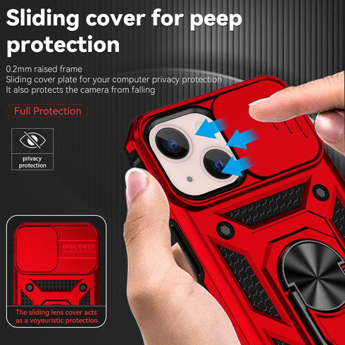 Hitaoyou Compatible with iPhone 13 Case, Phone Case iPhone 13,iPhone 13 Case with Camera Cover & Kickstand Military Grade Shockproof Heavy Duty Pr...