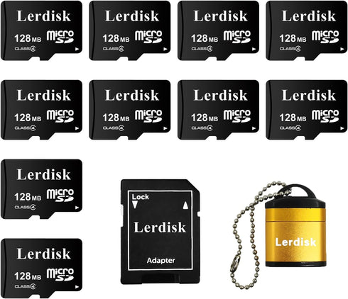 Factory Wholesale Micro SD Card 128MB Pack of 10 in Bulk Small Capacity for Small Files Only,Not Suitable for Camera,Phone(Not GB,1024MB=1GB)...