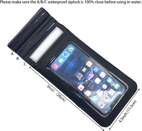 Waterproof Phone Case Armband Surfing Dry Bag Floating Waterproof Pouch Holder for iPhone 15 14 13 12 Pro Max XS Plus Se Galaxy S23 + Ultra W24 Go...