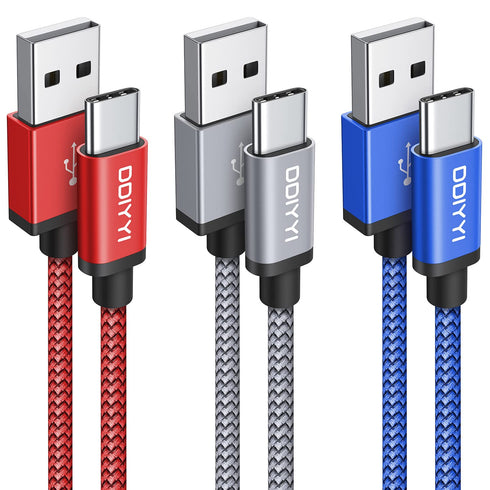 10ft USB C Cable, 3-Pack USB A to USB C Charger Cable Braided Cord for iPhone 15 Pro Max, Samsung Galaxy S24 S23 S22 S10, A14 A15 A25 A35 A53 A54 ...