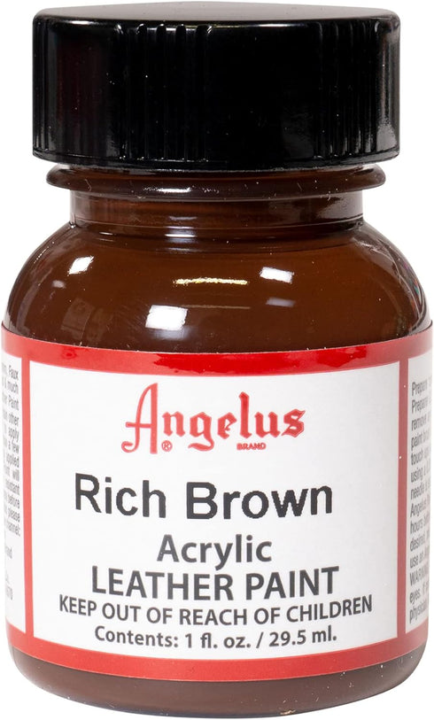 Angelus Acrylic Leather Paint, 1 oz, Rich Brown...