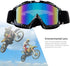 Motorcycle Goggles Dirt Bike Goggles Windproof ATV Dustproof Racing GogglesScratch Resistant Ski Goggles Protective Safety Glasses PU Resin (Black...