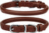 BRONZEDOG Rolled Leather Dog Collar for Small Medium Large Dogs with QR ID Tag (XS: 9-11 Inch, Chocolate Brown)...