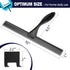 Shower Squeegee, 10-Inch Matte Black Squeegee, All-Purpose Stainless Steel Squeegee for Bathroom, Shower Doors, Mirrors, Tiles and Car Windows - 1...