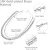 18K Gold Plated U Shaped Bamboo Lock Chain Paperclip Chains Adjustable Necklace for Women Gold Plated Jewelry...