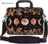 13" 13.3" Laptop Sleeve chromebook case Adjustable Shoulder Strap with Handle Accessory Pocket (Flowers Moon)...