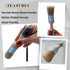 Chalk Wax Paint Brush – 2 PCs 1 Flat Paint Brushes for Furniture Painting 1 Round Chalk Wax – Bristle Paint Brushes Set Suitable with Any Chalk Pa...