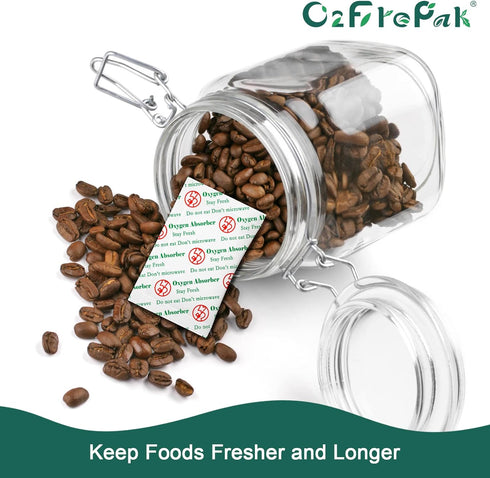 O2frepak 20CC(200-Pack) Food Grade Oxygen Absorbers Packets for Home Made Jerky and Long Term Food Storage...