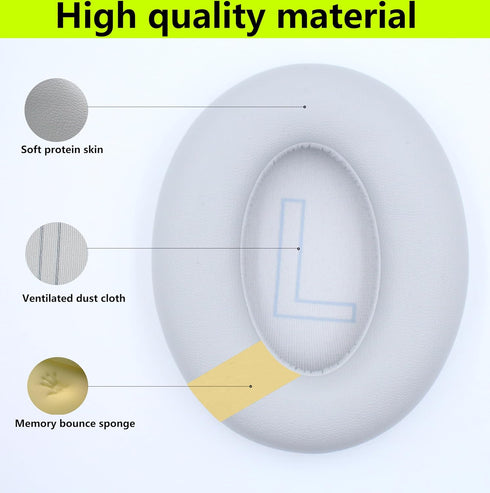 Q20 Ear Pads AIKKAUK Replacement Ear Pads Ultra Soft Comfort Protein Leather Resilient Ear Pads Compatible with Anker Soundcore Life Q20 20BT Head...