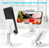 Cell Phone Stand, Folding Desktop Phone Stand, Angle Height Adjustable Mobile Phone Holder for Desk, Office, Tablet Stand Compatible with All Phon...