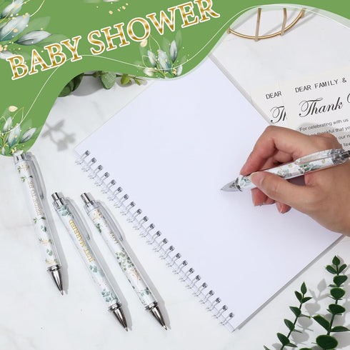 24 Pcs Bridal Shower Ballpoint Pens Retractable Black Ink Wedding Pens with Quotes for Guest Book Writing Games Gifts Wedding Favors Souvenir Offi...