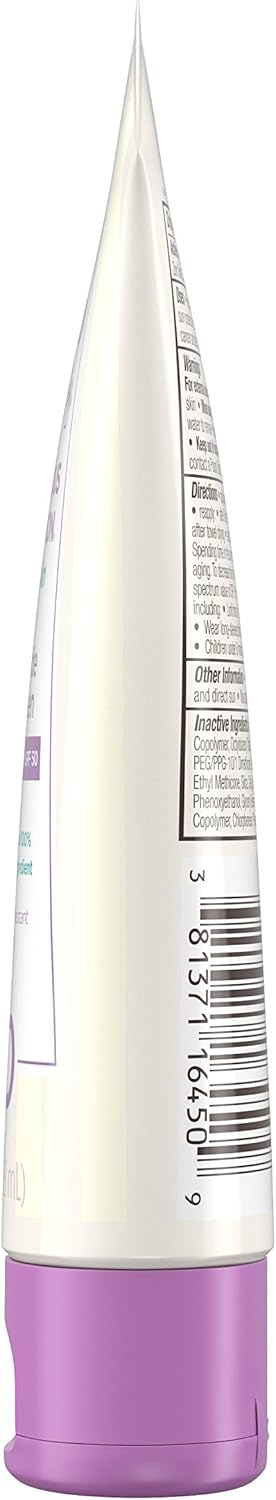 Aveeno Baby Continuous Protection Zinc Oxide Mineral Sunscreen Lotion for Sensitive Skin with Broad Spectrum SPF 50, Tear-Free, Sweat- & Water-Res...
