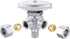 (Pack of 2) EFIELD Dual Outlet Angle Stop Valve, 1/2" Pex-b Crimp Connection Inlet x (3/8 inch x 3/8 inch) Compression Outlet...