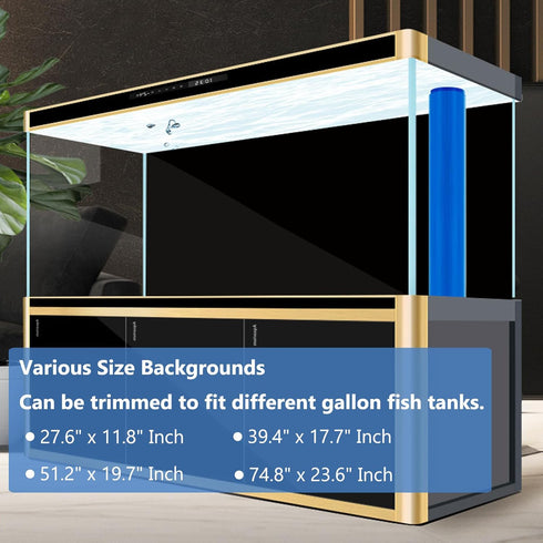 Aquarium Background Static Cling Black Fish Tank Background Wallpaper Fish Tank Backdrop Vinyl Aquarium Poster Background 39 x 18 in...