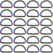 Metal D Rings D Buckles - 1 Inch Non Welded Clips Belt Buckles Hardware Bags Ring for Purse Clasp Accessories (Rainbow)...