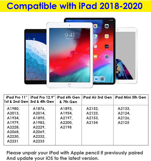 Stylus for Apple iPad, Active Digital Pen for iPads After 2018, iPad 6/7 / Pro 3-12.9" 3rd Gen/Pro 3-11" 1st Gen/Pro 12.9" - 4th Gen/Pro 11" - 2nd...
