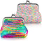 2 Pack Coin Purse for Women Sequin Small Coin Purse with Kiss-Lock Closure Colorful Glitter Reversible Sequin Change Purse Wallet for Women Girls ...