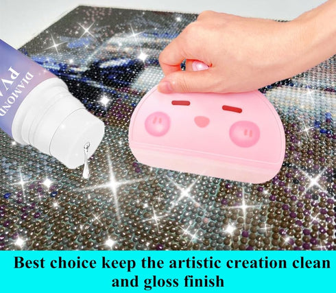 NUFTVI Diamond Art Tool Accessories Brush Applicator, Protection for Your Diamond Art Kits and Diamond Art Coasters Faster and Better, Easier to S...