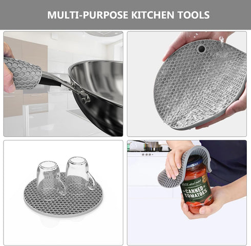 Silicone Trivet for Hot Dishes,Multipurpose Non-Slip Hot Pad for Kitchen,Hot Pots and Pans,Pot Holder Heat Resistant for Countertops,Kitchen Mat f...
