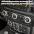 Air Conditioner Switch Knob Cover for 2018-2025 Jeep Wrangler JL JLU Gladiator JT Bling Crystal Rhinestone Button Cover Decoration Twist Ring Trim...