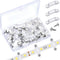 Qunclay 300 Pack Strip Light Mounting Brackets LED Clear Clips Outdoor Fixed Clips LED Tape Clamp with Screws for 12 mm Wide IP67/68 Strip Lights ...