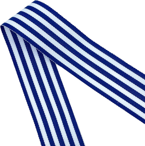 Morex Ribbon Striped Polyester Grosgrain Ribbon, Party Decorations, Gift Wrapping, Fun Patterns, 1-1/2" by 20 yd., Royal Blue...