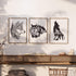Wolf Stencils for Painting Animal Stencils for Wood Burning 12inch Forest Mountain Tree Stencil Wildlife Hunting Template for Wood Crafts Wall Can...