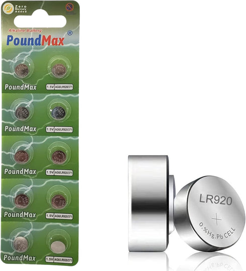 AG6 LR920/371 Batteries 1.5v Alkaline Button Cell Battery - 10 Count...